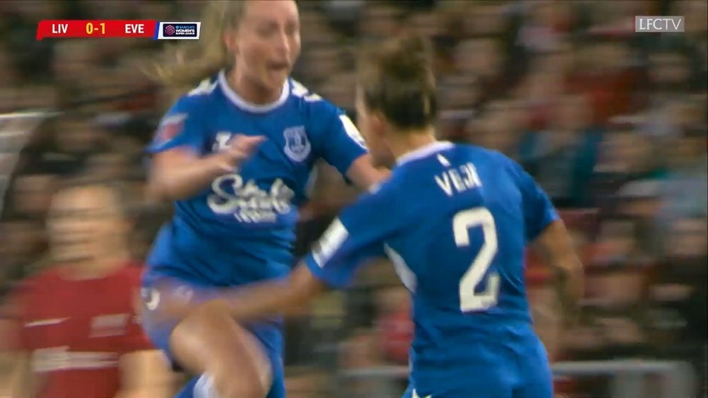 El Everton Femenino vapuleó 0-3 al Liverpool. DUGOUT