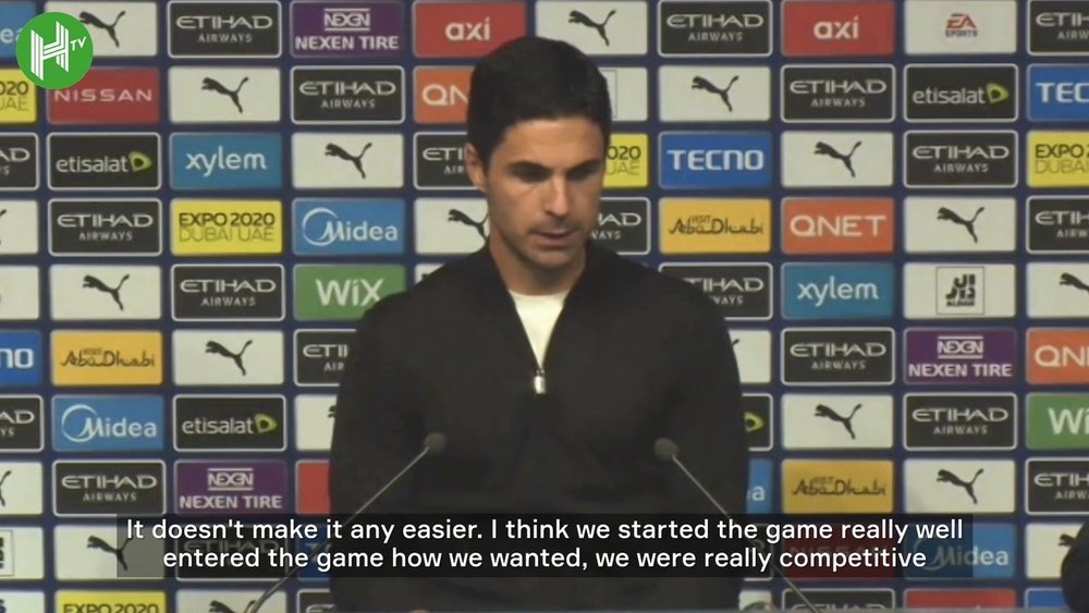 Mikel Arteta lamented his team's mistakes after being hit for five by Man City. DUGOUT