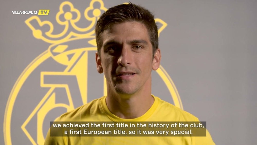 Gerard Moreno was delighted to be voted Europa League player of the season. DUGOUT