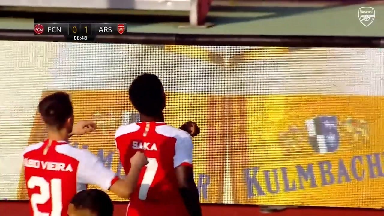 VIDEO: Bukayo Saka's brilliant goal against Nurnberg