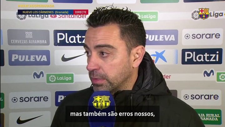 Xavi lamenta empate do Barcelona com o Granada: “São erros nossos”