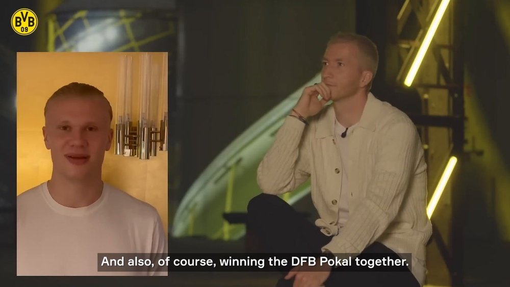 Haaland sent a message to his former Dortmund team-mate Reus. DUGOUT