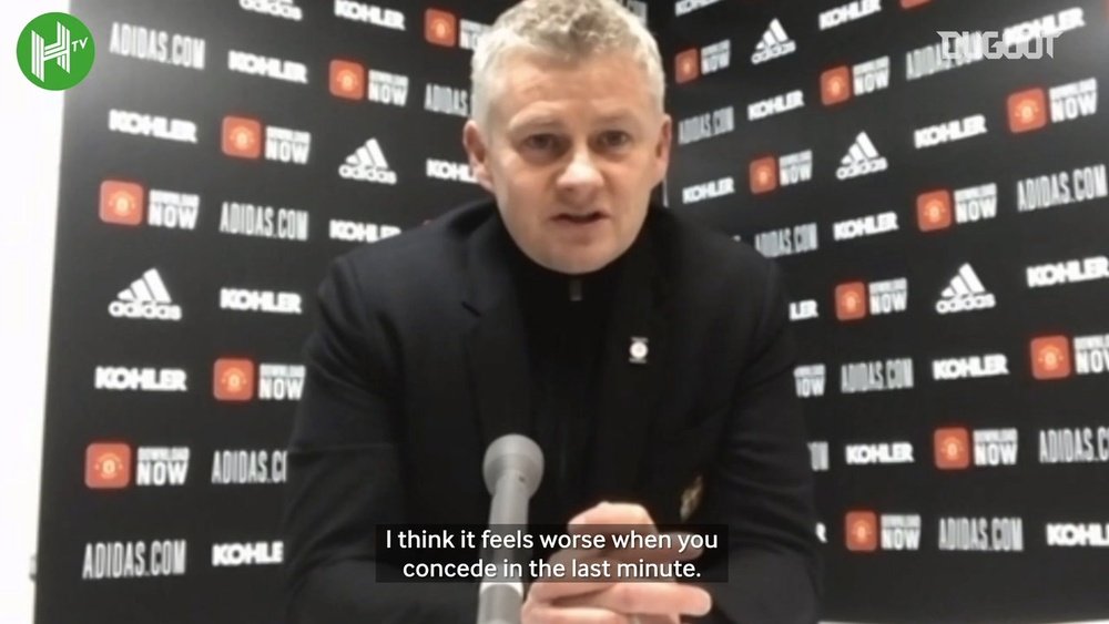 Ole Gunnar Solskjaer his team's missed chances after draw with Everton. DUGOUT