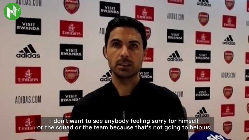 Arteta called on his squad not to give up. Dugout