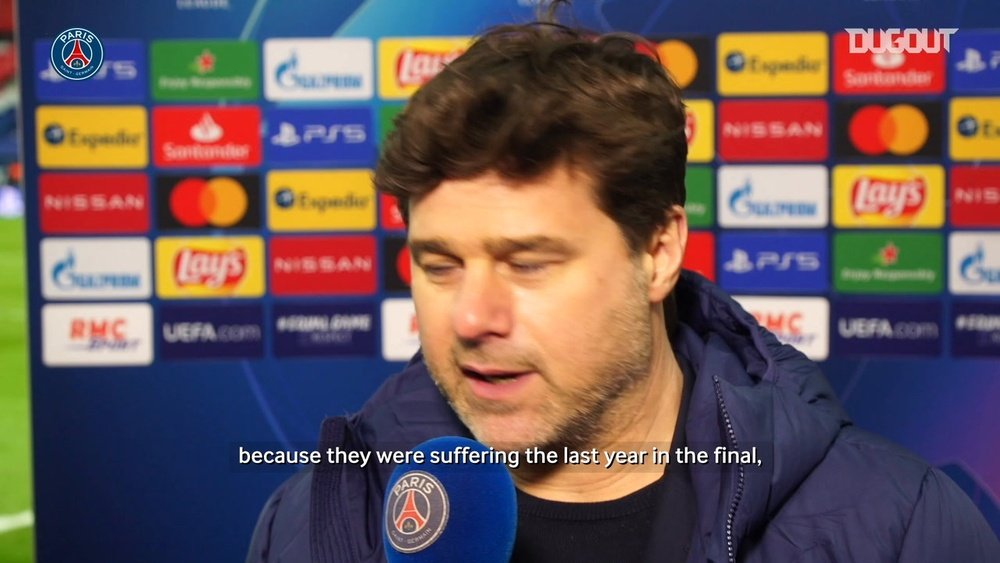 Pochettino was delighted after PSG made the semis of the CL. DUGOUT