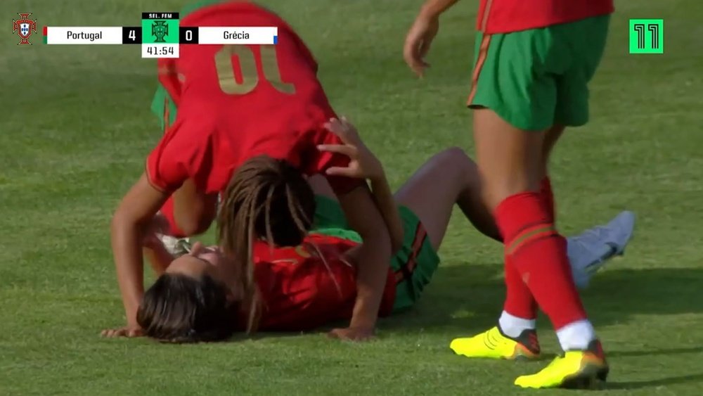 Kika Nazareth anotó un golazo para el 4-0 de Portugal ante Grecia. Dugout