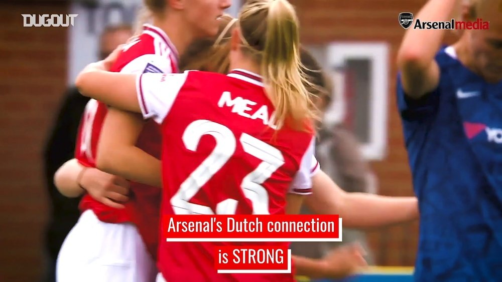 Arsenal women have quite the Dutch connection. DUGOUT
