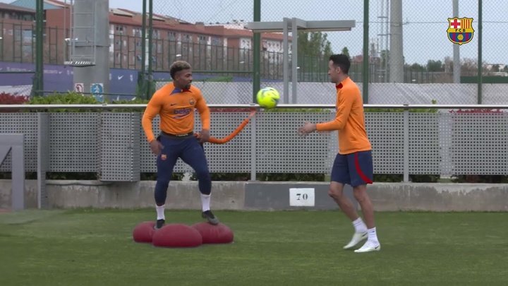VIDEO: Adama Traore leads Barcelona's intense workout