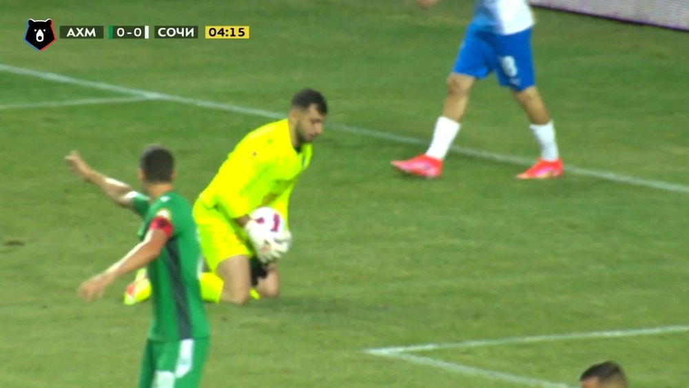 The match between Akhmat Grozny and Sochi was halted by a snake. DUGOUT