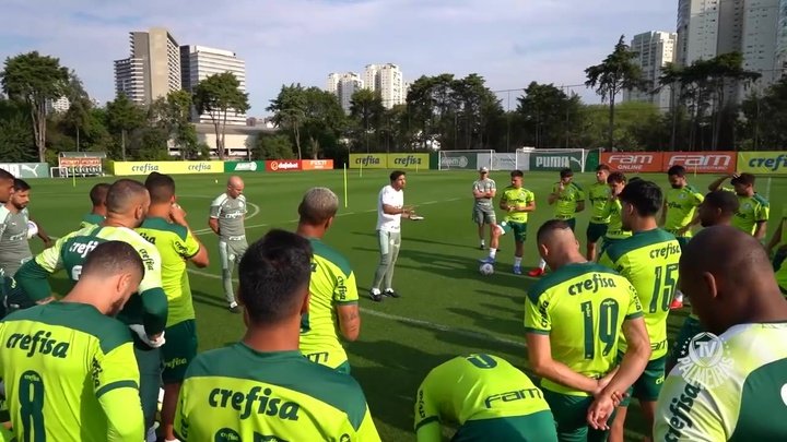 VÍDEO: Palmeiras finaliza preparação para duelo contra o Flamengo