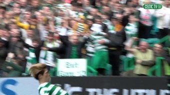 VIDEO: Pitchside as Furuhashi scores stunner for Celtic v Motherwell