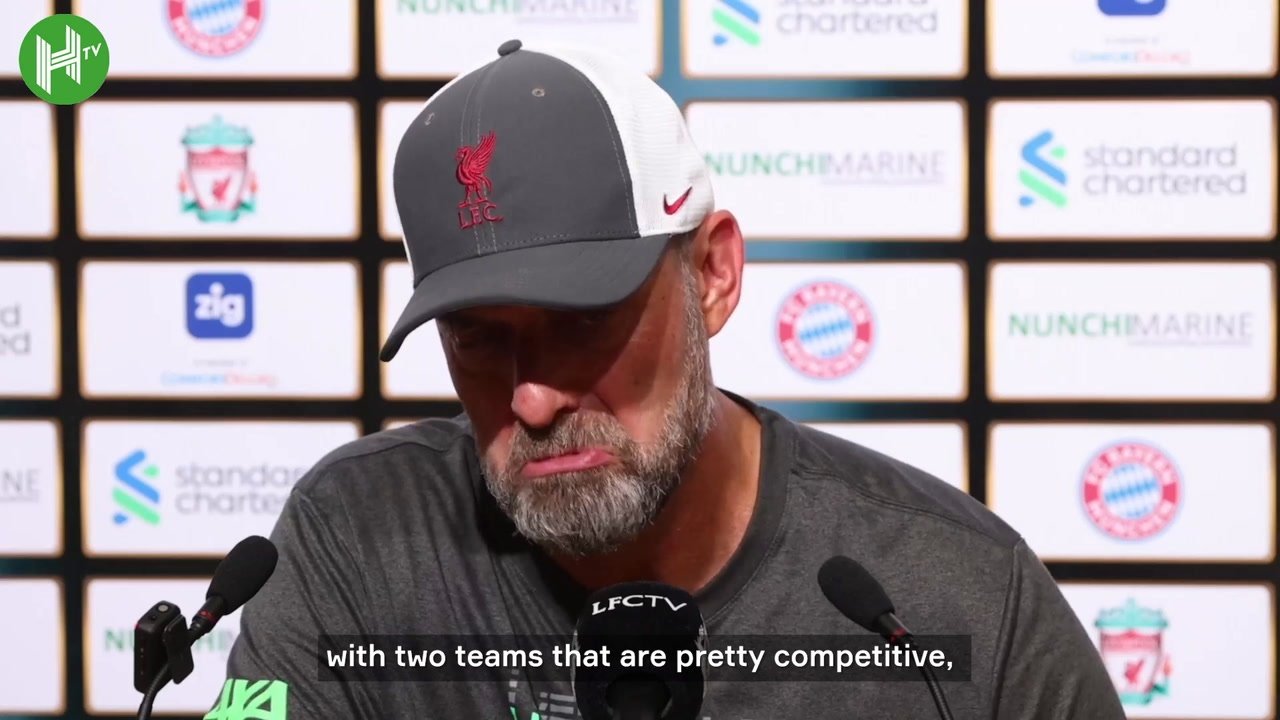 The Reds lost 3-4 against Bayern on Wednesday. DUGOUT