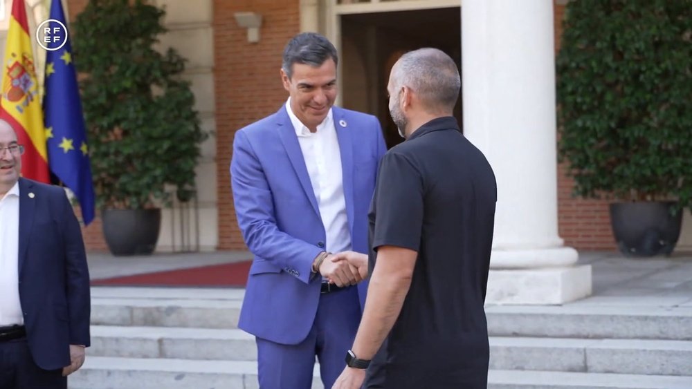 Pedro Sánchez felicitó a la Selección Española Sub 20. DUGOUT