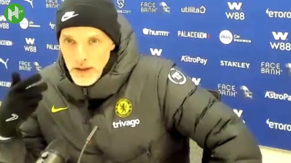 Thomas Tuchel spoke after Chelsea won at Crystal Palace. DUGOUT
