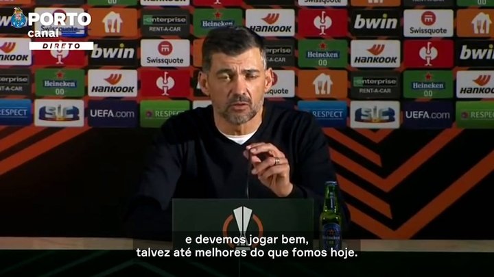 VÍDEO: Técnico do Porto exalta Lazio e vê duelo aberto na Liga Europa