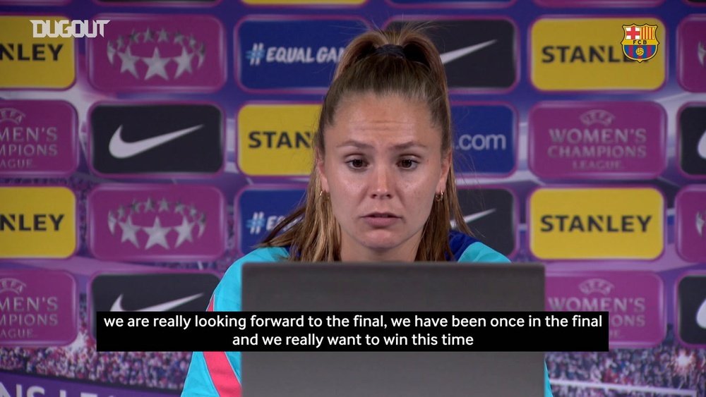 Lieke Martens previewed Barcelona's CL final with Chelsea. DUGOUT