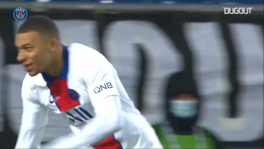 Kylian Mbappé's 100th goal for Paris Saint-Germain. DUGOUT