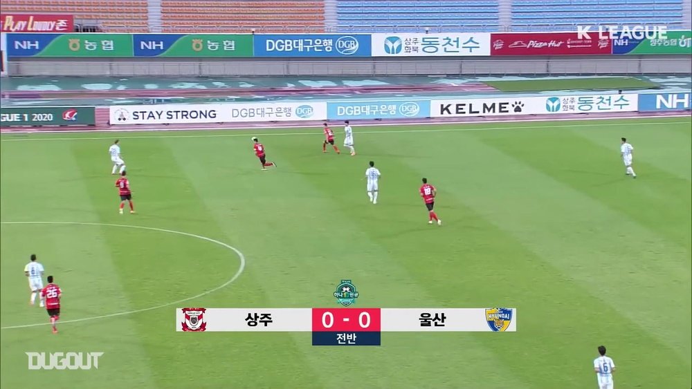 Ulsan won 1-5 at Sangju Sangmu in the K League. DUGOUT
