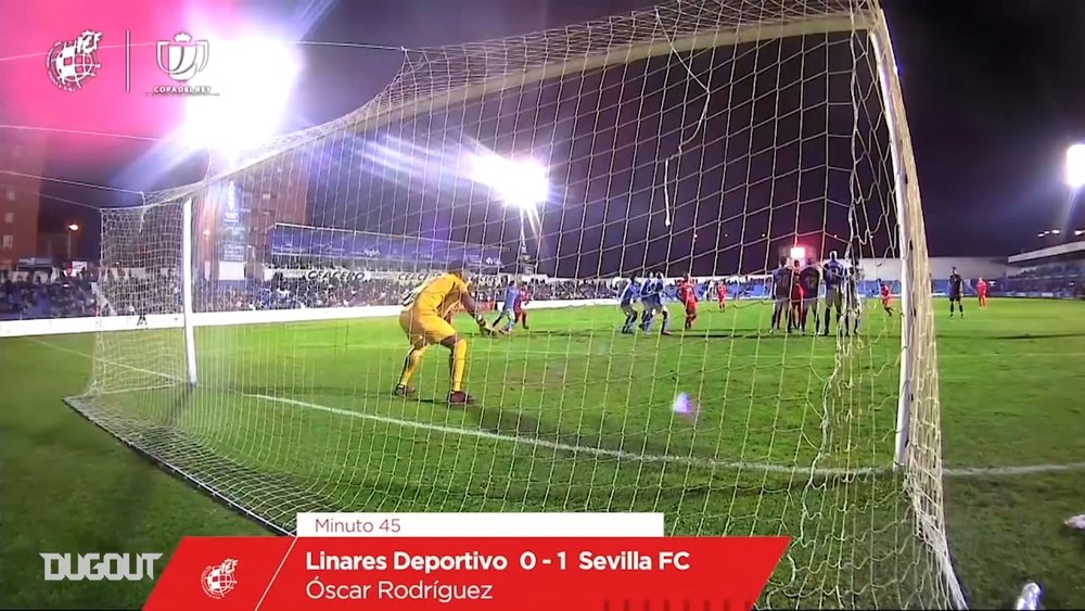 Oscar Rodriguez broke the deadlock in Sevilla's victory at Linares. DUGOUT