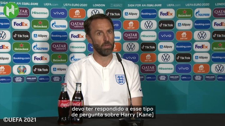 VÍDEO: Southgate exalta Kane e explica ausência de Sancho nos jogos da Inglaterra