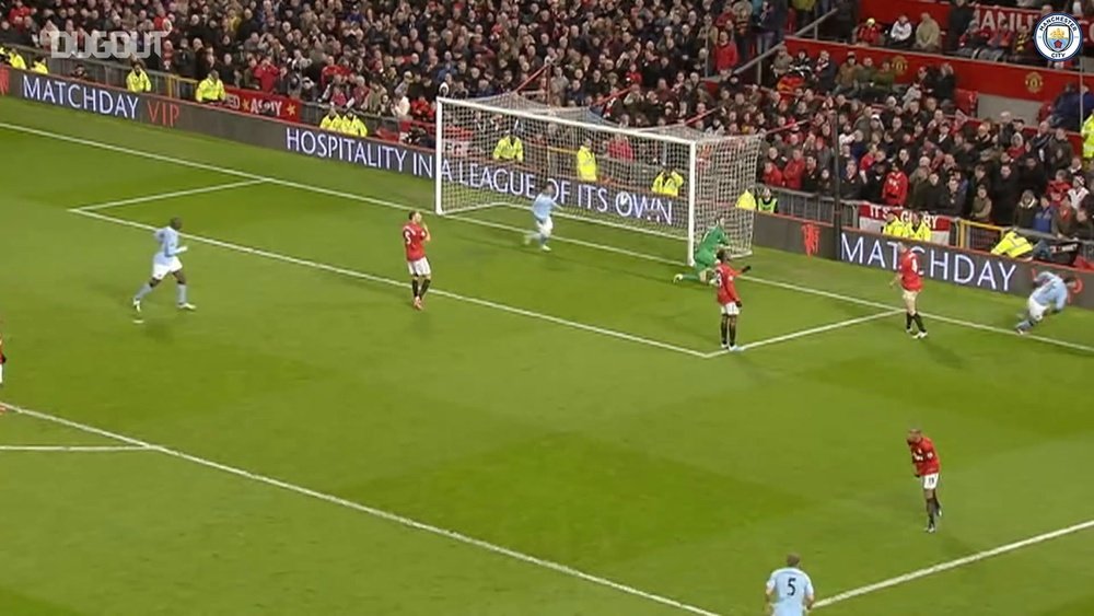 Sergio Aguero gave Man City victory at Old Trafford back in 2013. DUGOUT