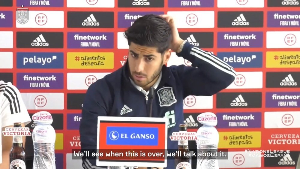 Marco Asensio did not reveal much on his future. DUGOUT