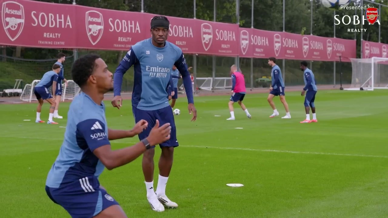 Madueke completed his first training session with Arsenal. DUGOUT