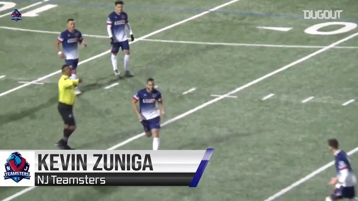 VÍDEO: Gol de falta de Kevin Zúñiga pelo NJ Teamsters