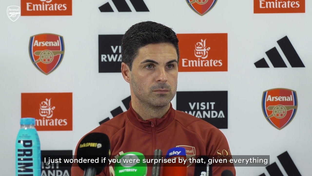 Arteta spoke about Declan Rice returning to face his former club. DUGOUT