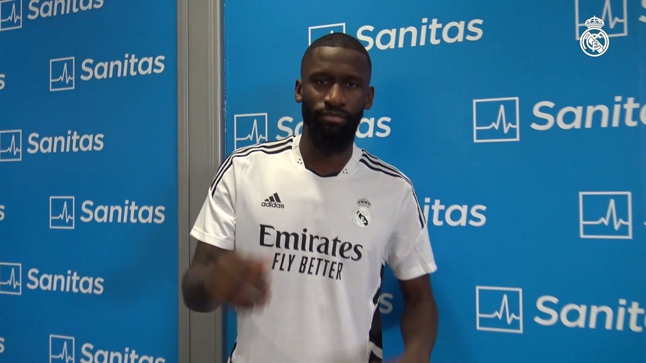 Rudiger reacts to first training session as Real Madrid man