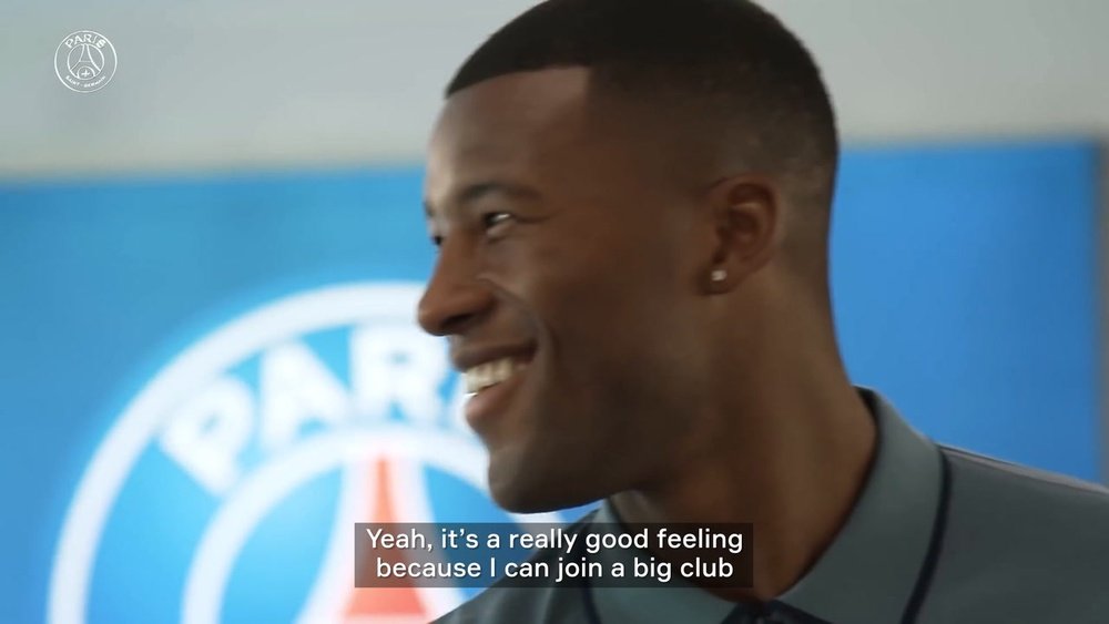 Gini Wijnaldum's first interview at Paris Saint-Germain. DUGOUT