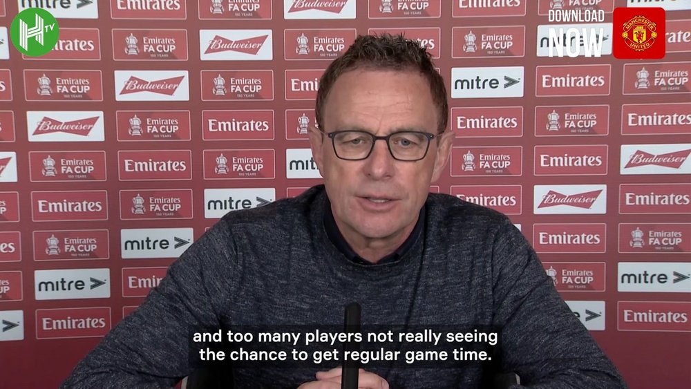 Ralf Rangnick spoke ahead of Man Utd's game with Middlesbrough. DUGOUT
