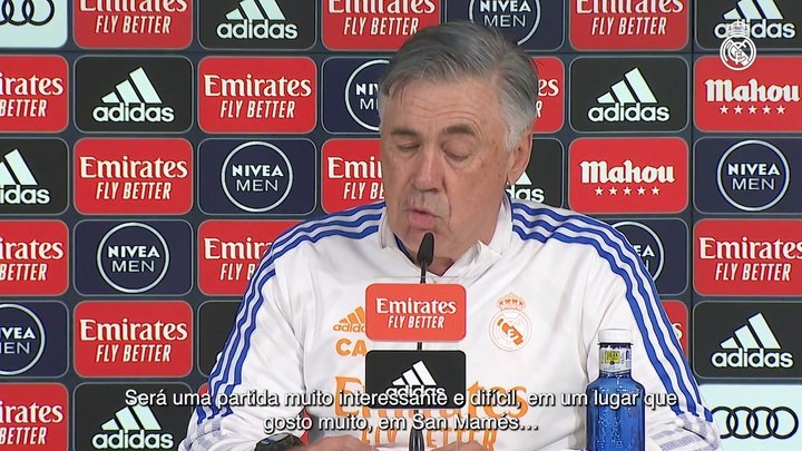 VÍDEO: Ancelotti acredita que partida contra o Athletic é chance do Real Madrid mostrar qualidade