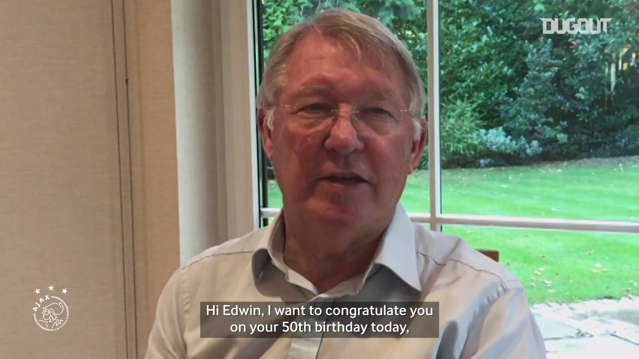 VIDEO: Sir Alex Ferguson wishes van der Sar a happy 50th birthday