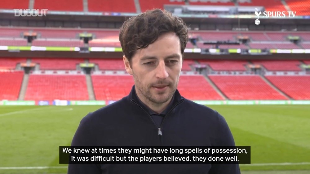 Spurs interim boss Ryan Mason reflected on his side's defeat to City. DUGOUT