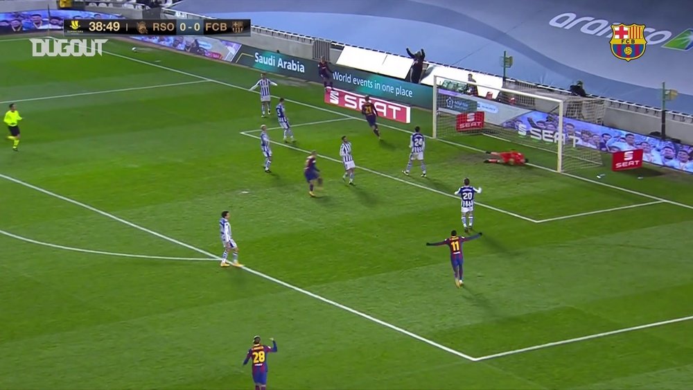 Tous les buts de Barcelone en Supercoupe d'Espagne 2020-21. dugout