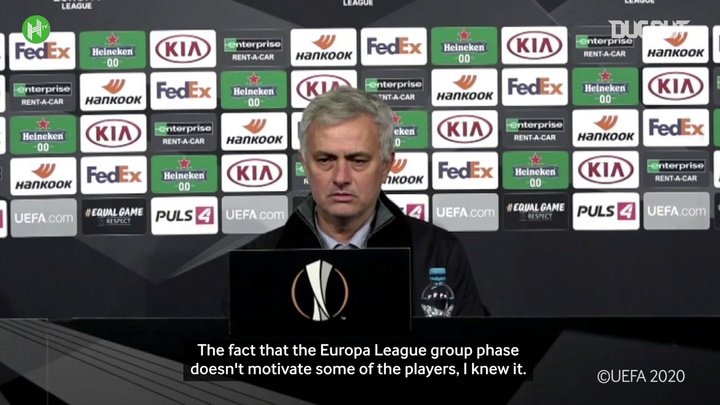 VIDEO: Mourinho unhappy with Spurs attitude during LASK draw