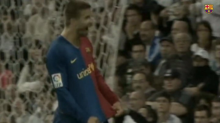 Il gol di Piqué nella memorabile vittoria per 2-6 al Bernabéu. Dugout