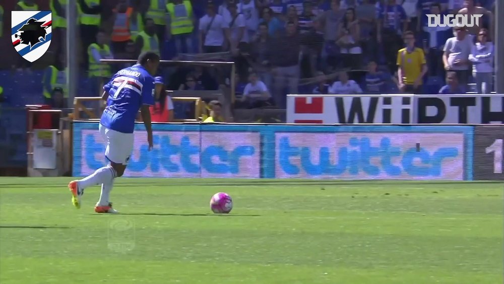 Fernando's equaliser for Sampdoria against Lazio. DUGOUT