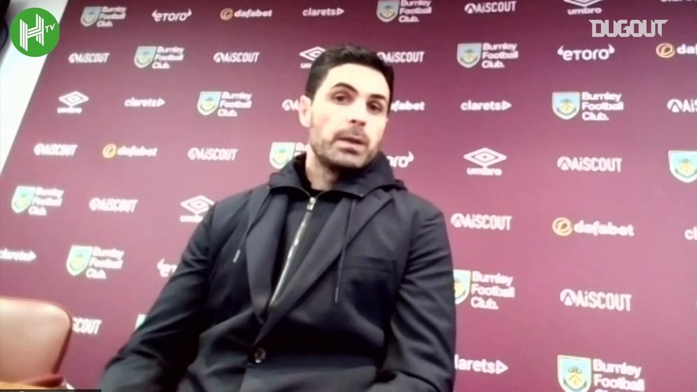 Mikel Arteta was not happy with the officials after the draw with Burnley. DUGOUT
