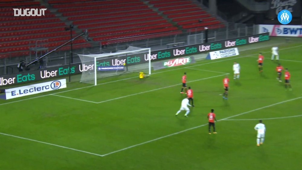 Pape Gueye scored and then got sent off in Marseille's loss to Rennes. DUGOUT