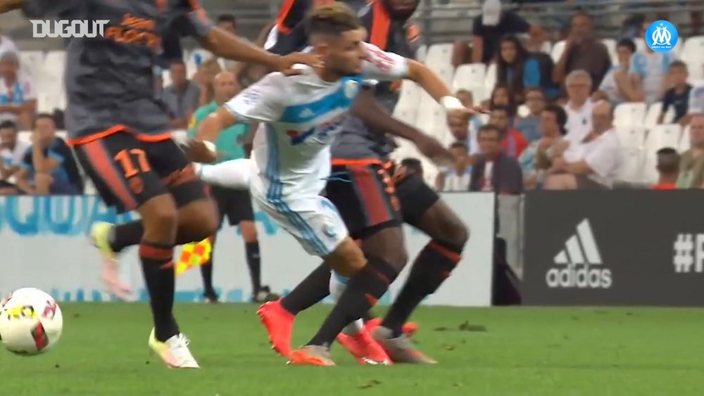Remy Cabella put Marseille ahead v Lorient in 2016. DUGOUT