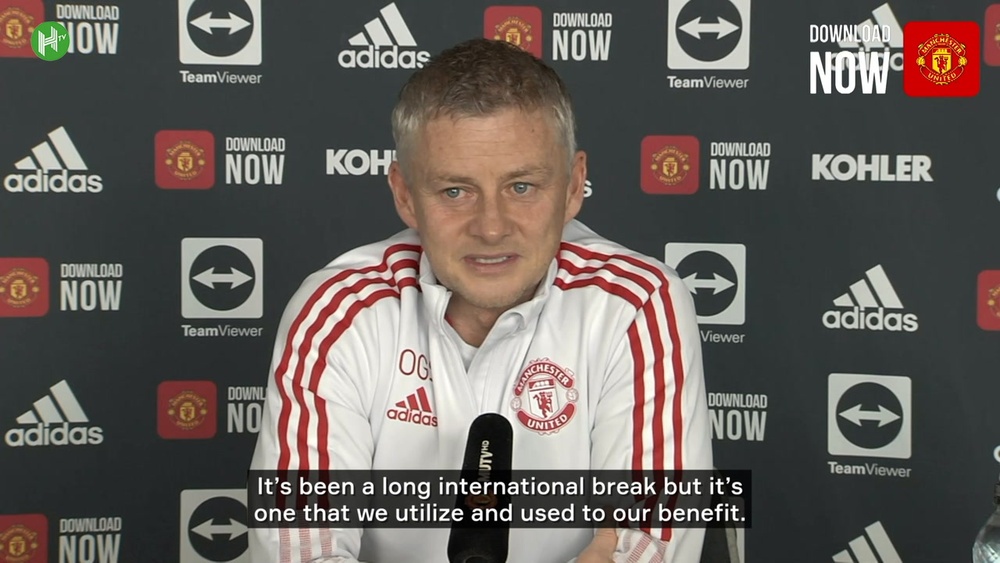Ole Gunnar Solskjaer spoke ahead of the Watford game. DUGOUT