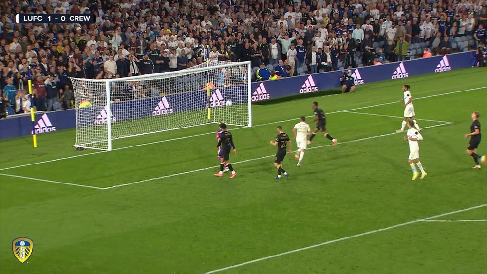 Jack Harrison scored twice as Leeds defeated Crewe 3-0. DUGOUT
