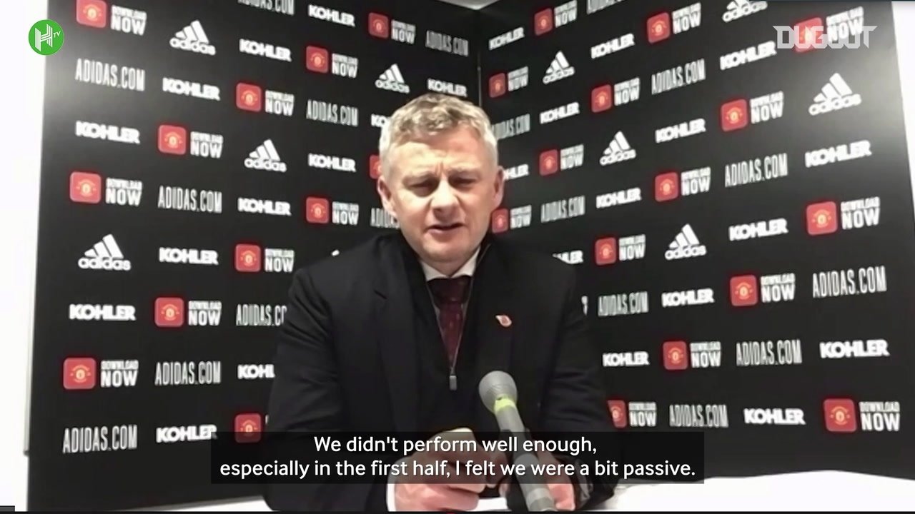 Solskjaer spoke after the match. DUGOUT