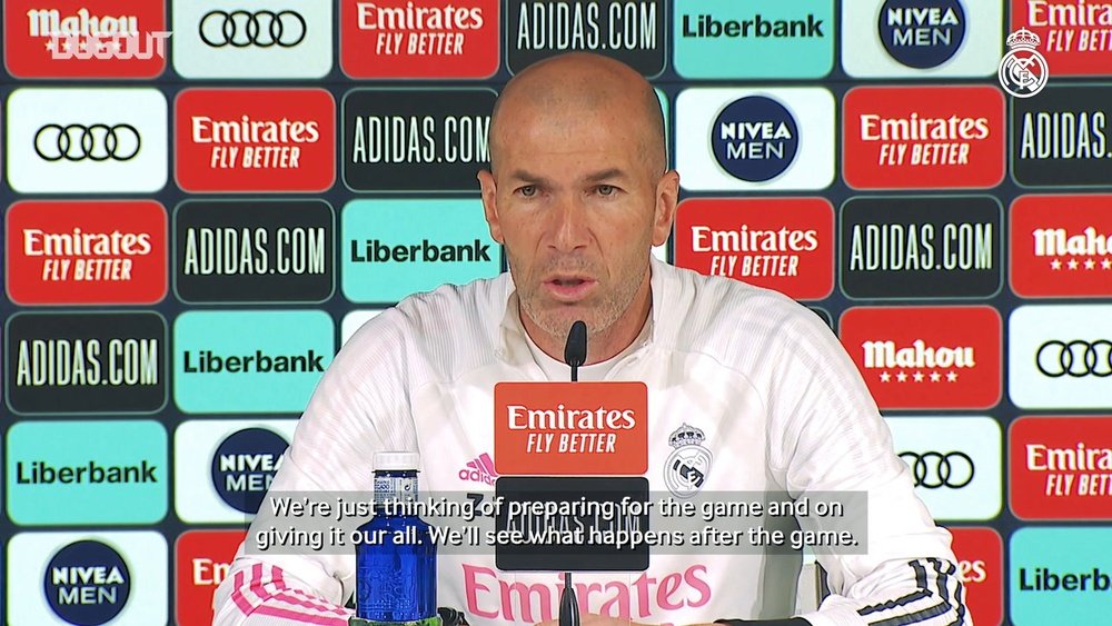 Zinedine Zidane spoke ahead of the meeting with Barcelona. DUGOUT