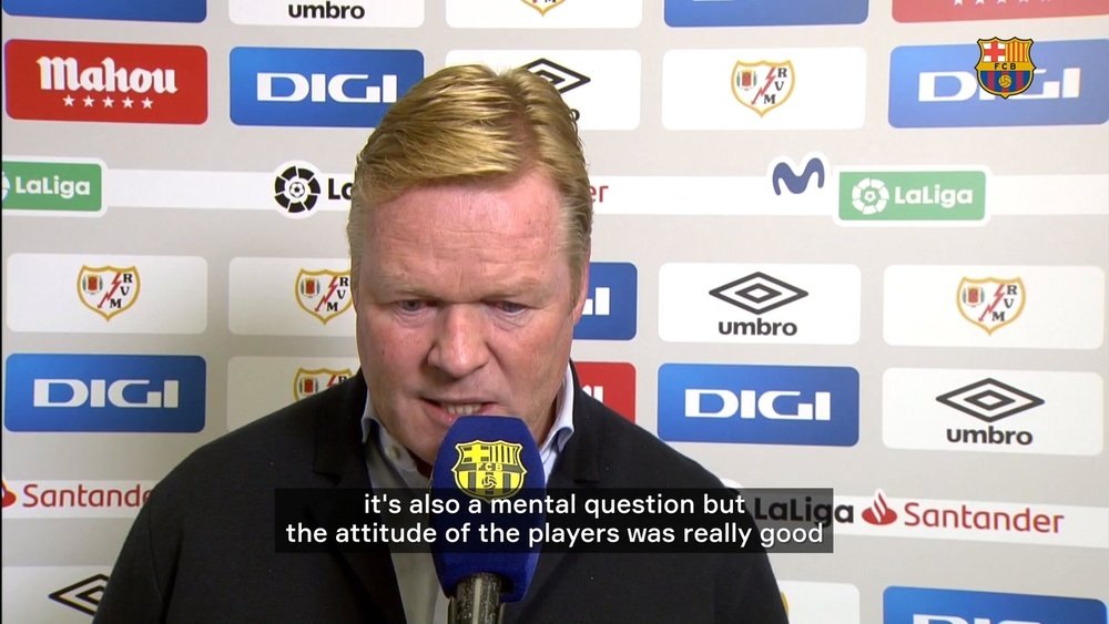 Ronald Koeman was disappointed to lose to Rayo. DUGOUT