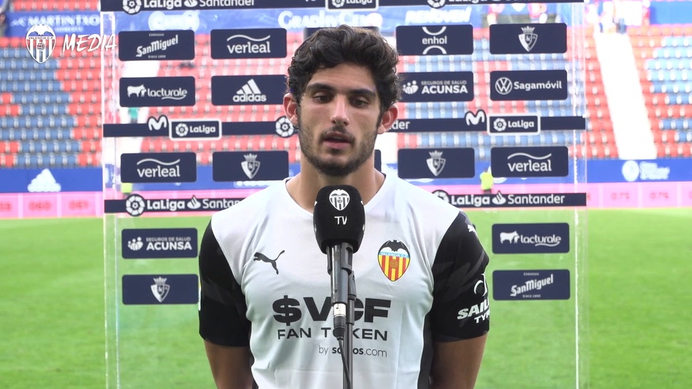 Guedes habló tras la victoria del Valencia. DUGOUT