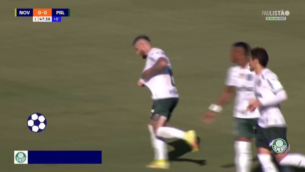 Veja os gols do Palmeiras contra o Novorizontino.