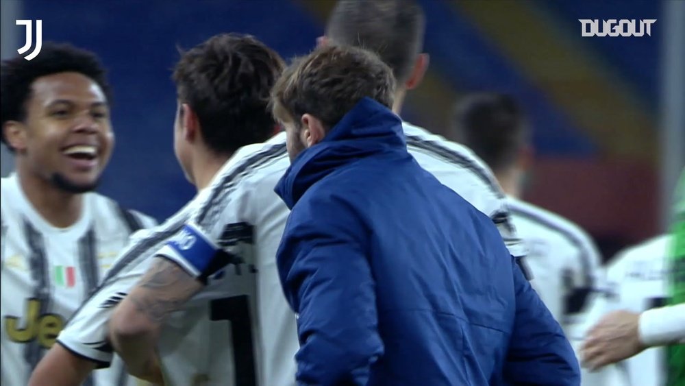 Dybala scored in Juventus' 1-3 victory over Genoa. DUGOUT